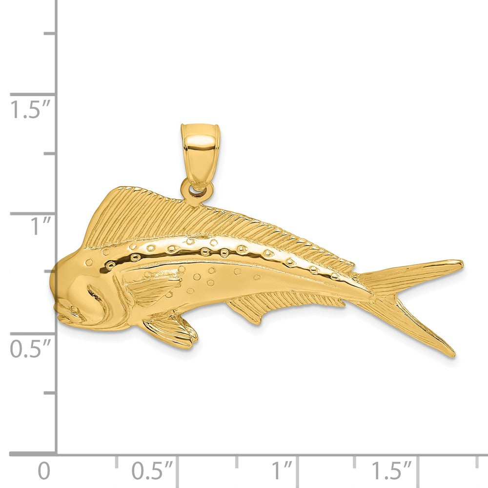 10K Large 2-D Male Dorado (Mahi-Mahi) Charm