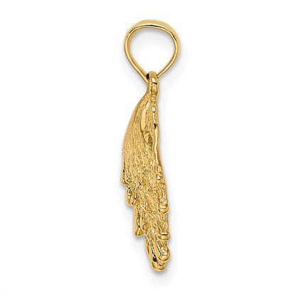 10K Lions Paw Shell Charm