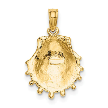 10K Lions Paw Shell Charm