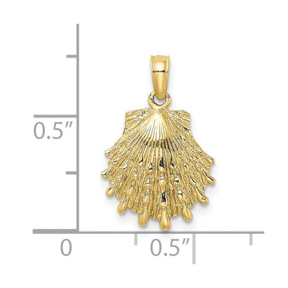 10K Lions Paw Shell Charm