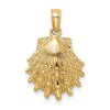 10K Lions Paw Shell Charm