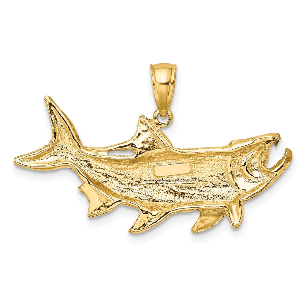 10K Large Tarpon Fish with Open Mouth Charm