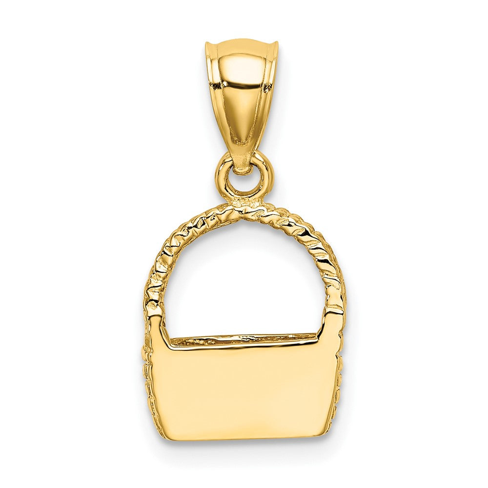 10K 2-D Flat Back Basket Charm