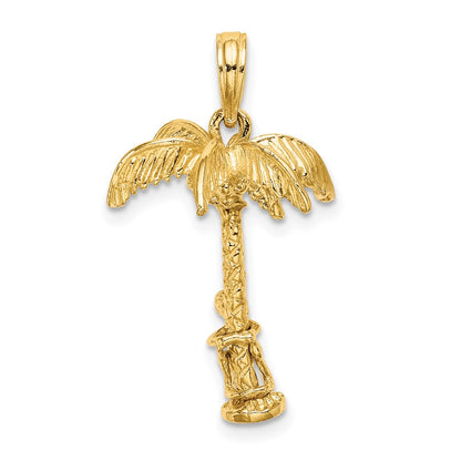 10K 3-D Palm Tree with Moveable Man Charm