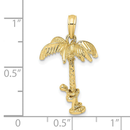 10K 3-D Palm Tree with Moveable Man Charm