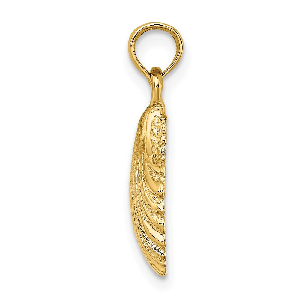 10K Polished Scallop Shell Charm