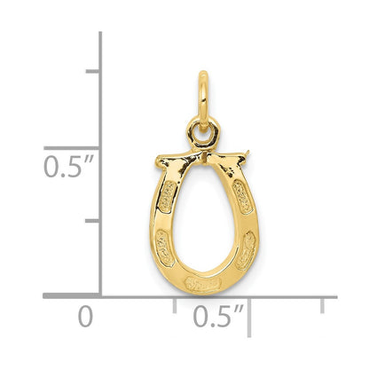 10k Solid Polished Horseshoe Charm