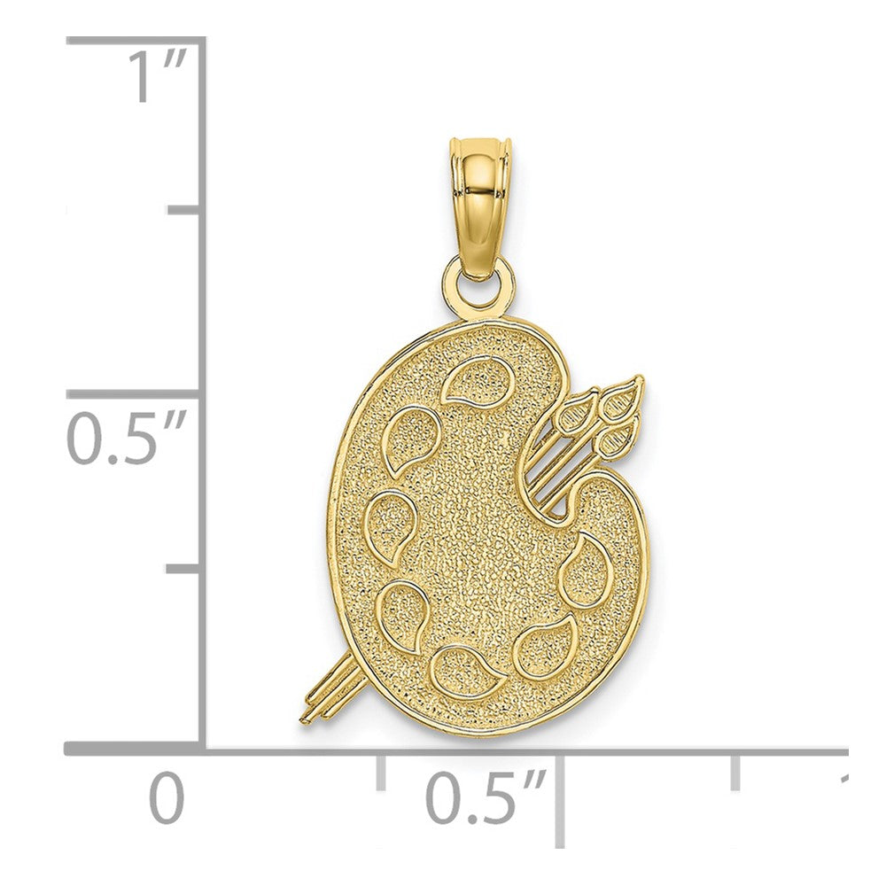 10K Textured Painters Palette Charm