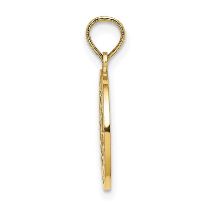 10K Textured COMMUNION Cup on Round Disc Charm