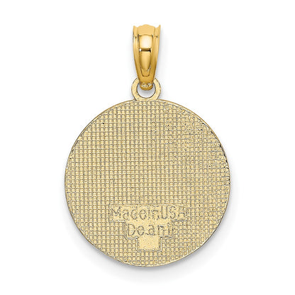 10K Textured COMMUNION Cup on Round Disc Charm