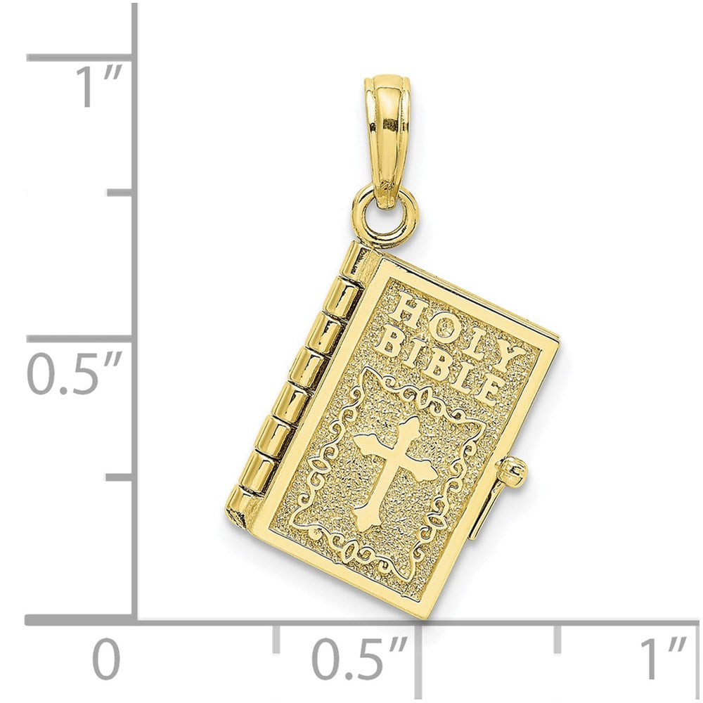 10K 3-D Moveable Pages Holy Bible w/ Lords Prayer Charm