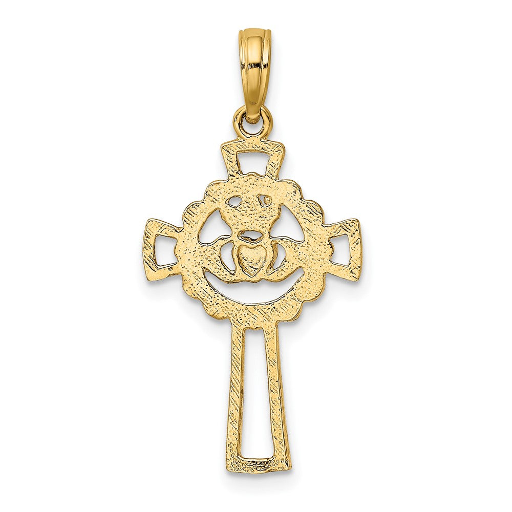 10K Claddagh Cross Charm