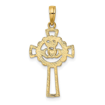 10K Claddagh Cross Pendant