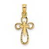 10K Cut-Out Cross with Small Interior Cross Charm