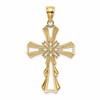 10K Cut-Out w/ Teardrop Sides Cross Charm
