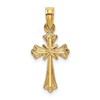 10K Engraved Small Cross with X  Center Charm