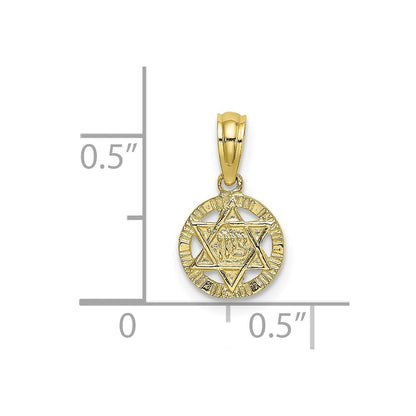 10K Small Textured Star Of David Charm