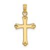 10K Polished Cross Charm