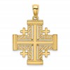 10K Cut-Out Jerusalem Cross Pendant
