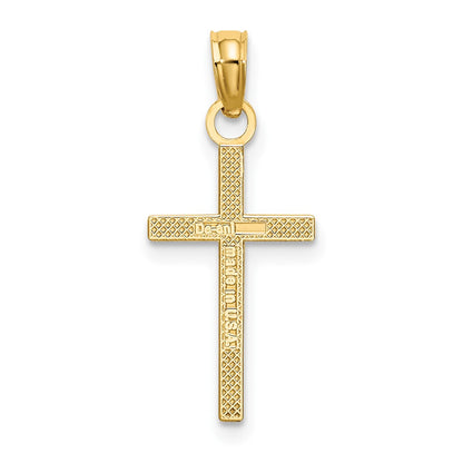10K Polished Small Latin Cross Charm