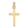 10K Polished Small Latin Cross Charm