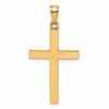 10K Polished Beveled Large Latin Cross Charm