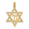 10K Star of David with Chai Center  Charm