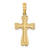 10K Cross with Textured Heart Edges Design Charm