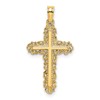 10K Cross w/ Filigree Lace Trim Charm