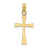 10K Polished Cross Charm