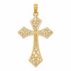 10K Large Filigree Cross Charm