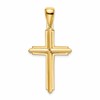 10K Polished Cross Charm