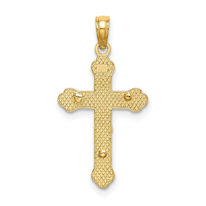 10K Inri Crucifix with Scroll Tips Charm