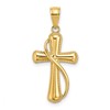 10K Cross With Drape Pendant
