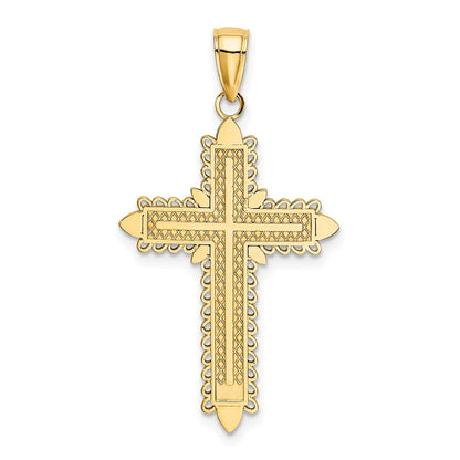 10K with Lace Border Cross Charm