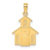 10K Church with Cross On Door Charm