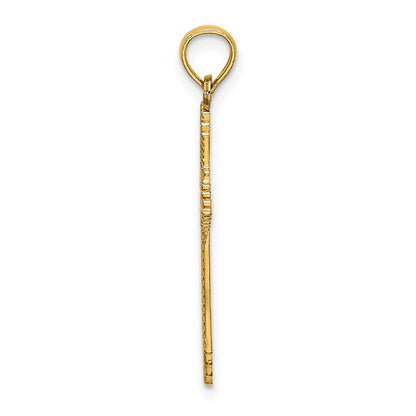 10K with Pointed Ends Fancy Cross Charm