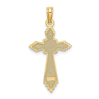 10K with Pointed Ends Fancy Cross Charm
