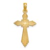 10K with Pointed Ends Fancy Cross Charm