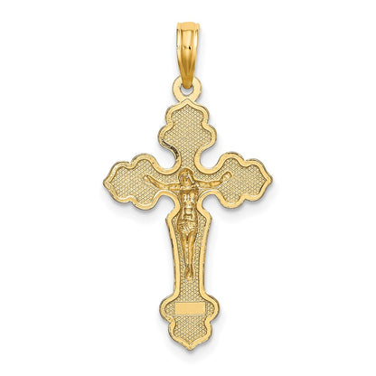 10K Crucifix with Fancy Tips Charm
