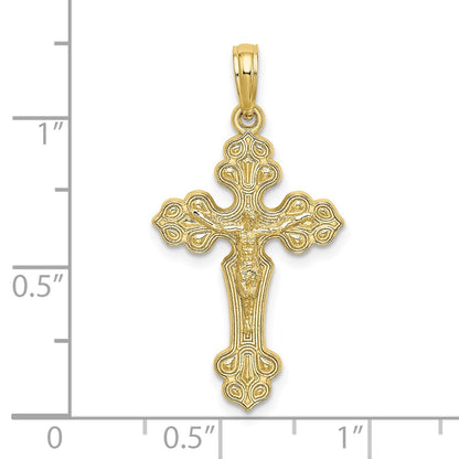 10K Crucifix with Fancy Tips Charm