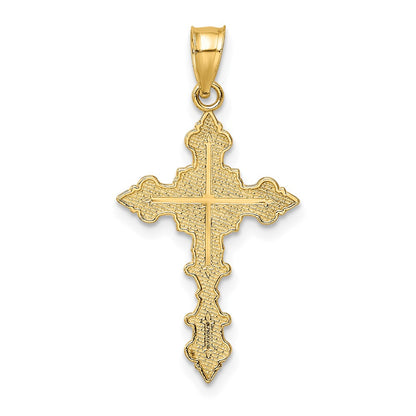 10K Crucifix with Fancy Edges Charm
