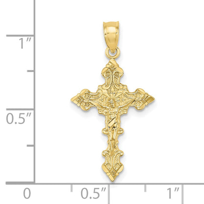 10K Crucifix with Fancy Edges Charm