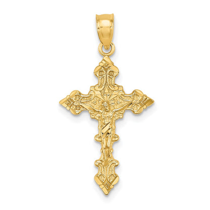 10K Crucifix with Fancy Edges Charm