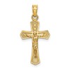 10K Crucifix with Beveled Edges Charm