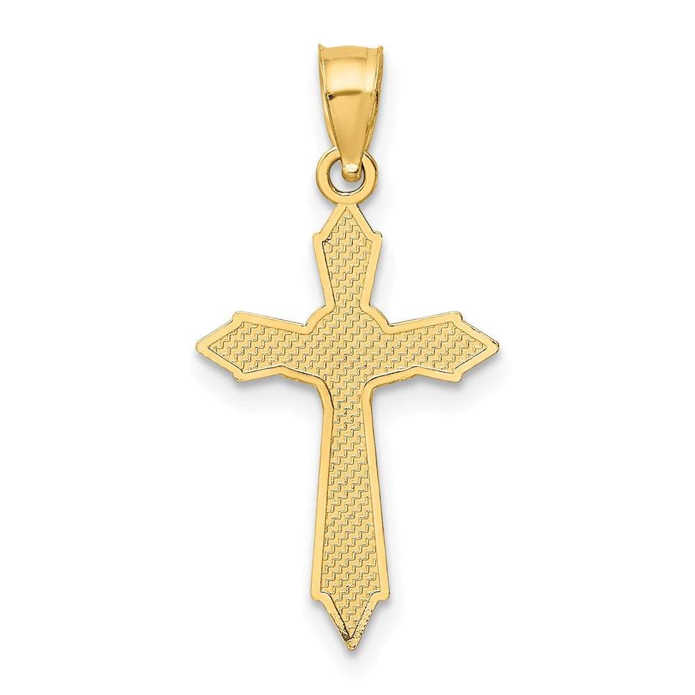 10K W/ Arrow Pointed Ends Crucifix Charm