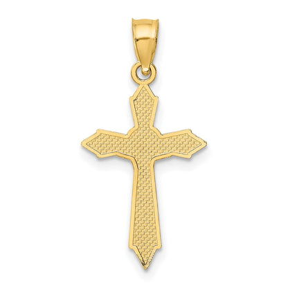 10K with Arrow Pointed Ends Crucifix Charm