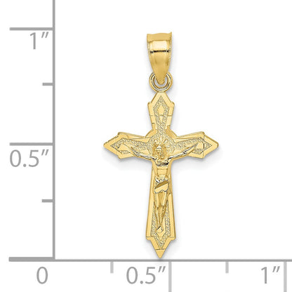 10K with Arrow Pointed Ends Crucifix Charm