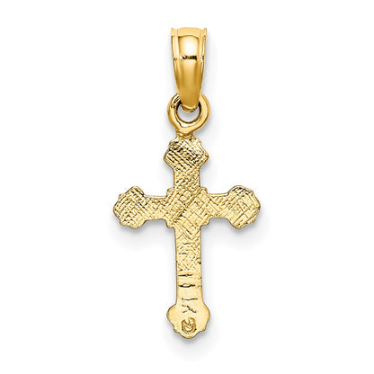10K Mini Crucifix with Fancy Tips Charm