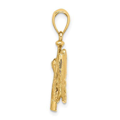 10K 3-D Polished Baseball Glove/Bat/Ball Charm